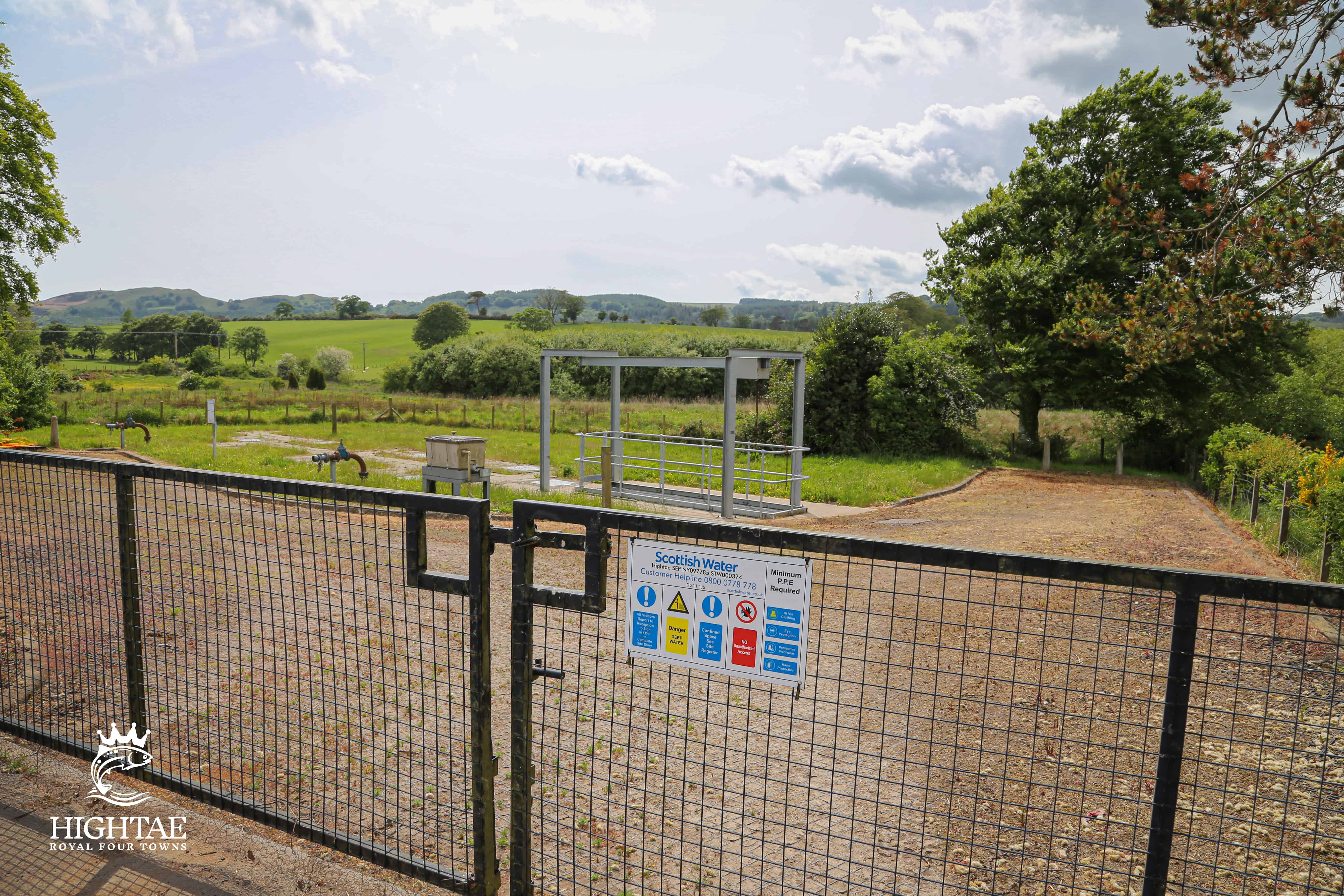 Scottish Water facility at the end of Hightae